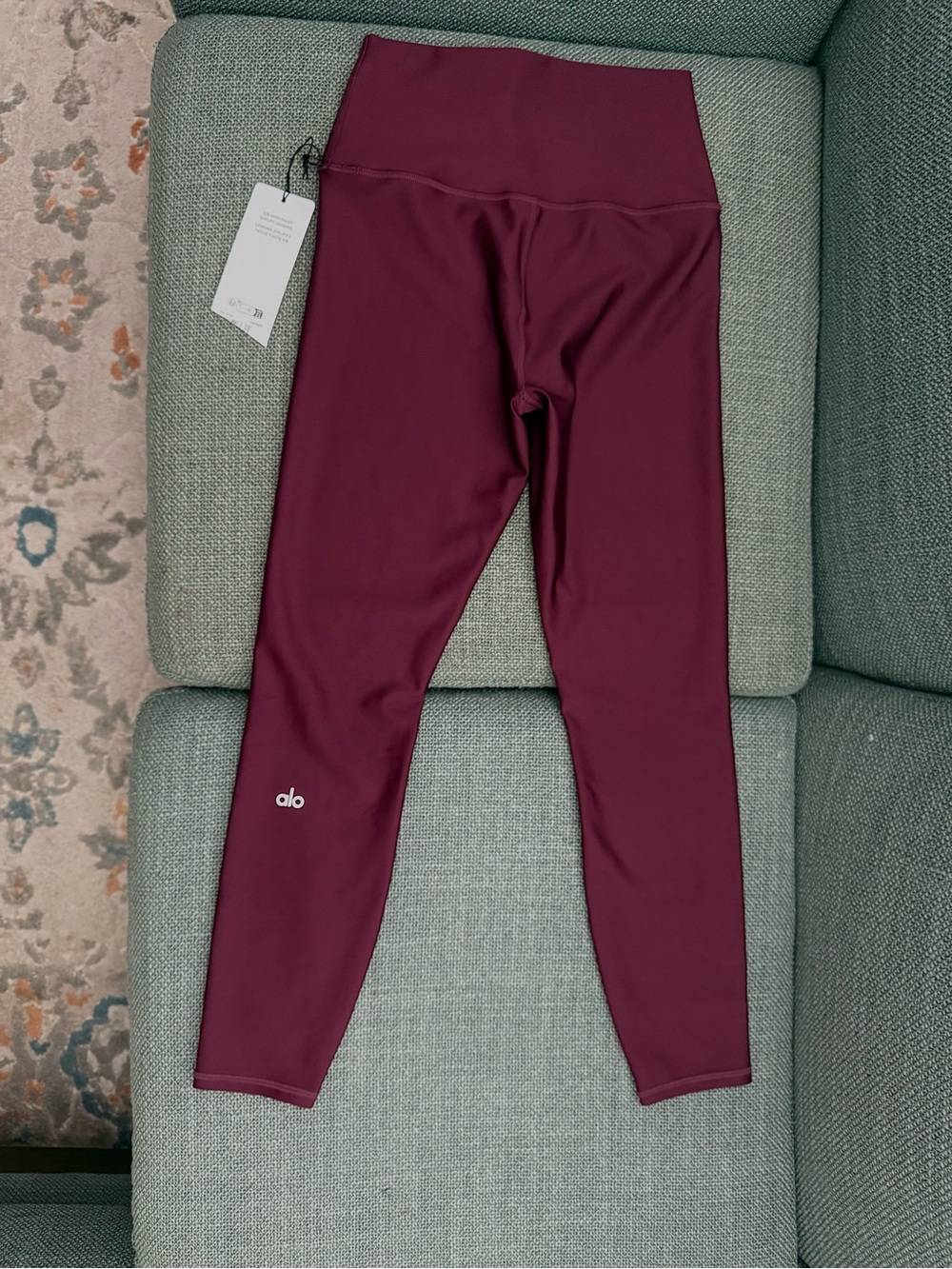 ALO Yoga Burgundy High-Rise Leggings